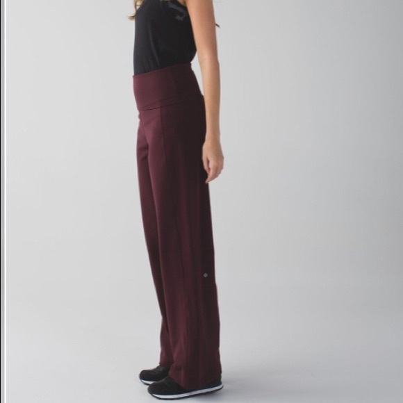 🍋lululemon Sit in Stillness Merlot pants❤️EUC - Picture 2 of 13